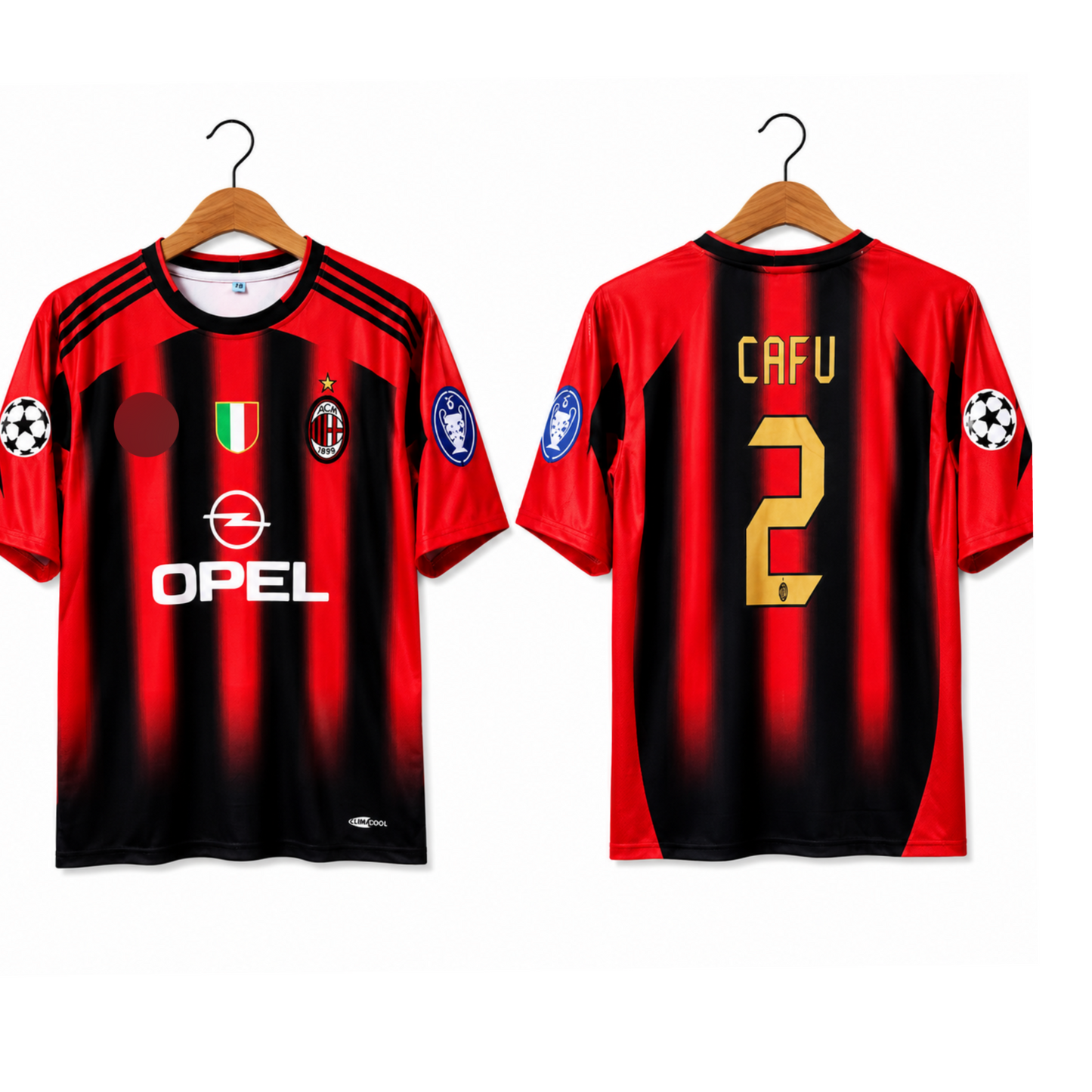 AC Milan 2006-07 Home Jersey 5 Sleeve Sublimation (Cafu 2)