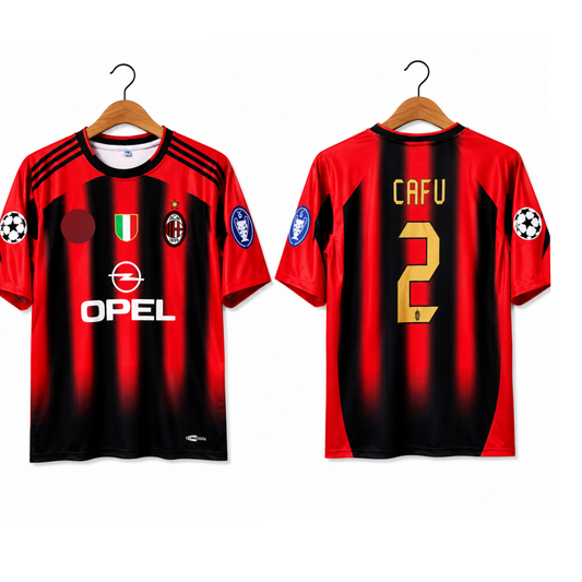AC Milan 2006-07 Home Jersey 5 Sleeve Sublimation (Cafu 2)