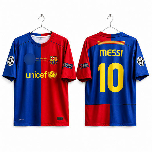FC Barcelona 2008-09 Home Jersey 5 Sleeve Embroidery (Messi 10)
