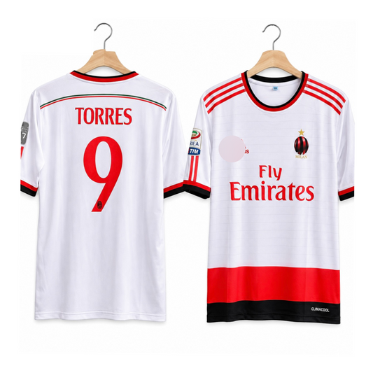 AC Milan 2014-15 Away Jersey 5 Sleeve Sublimation (Torres 9)