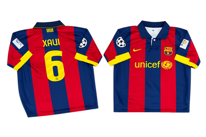 FC Barcelona 2008-09 Home Jersey 5 Sleeve Sublimation (Xavi 6)