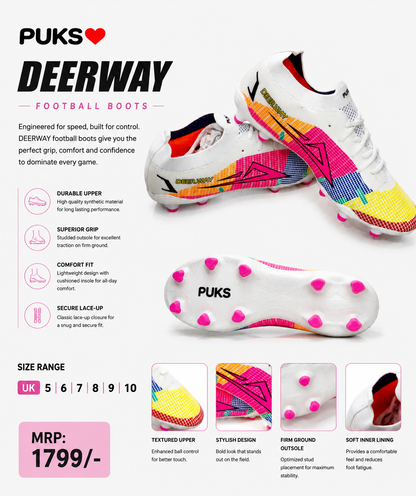 PUKS DEERWAY Football Boots – Premium Soccer Cleats | UK 5–10 ⚽
