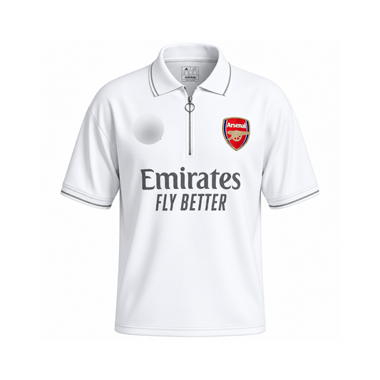 Arsenal  5 sleeve-Zip Polo T-shirt with embroidery logo