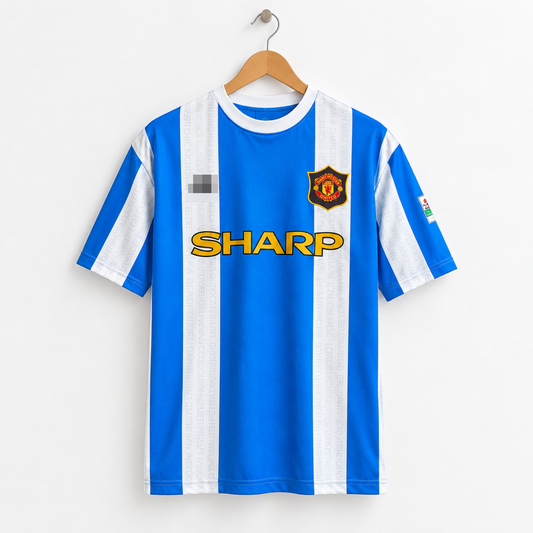 (𝗕𝗘𝗖𝗞𝗔𝗠)Manchester United 1994-96 Third 5 sleeve sublimation