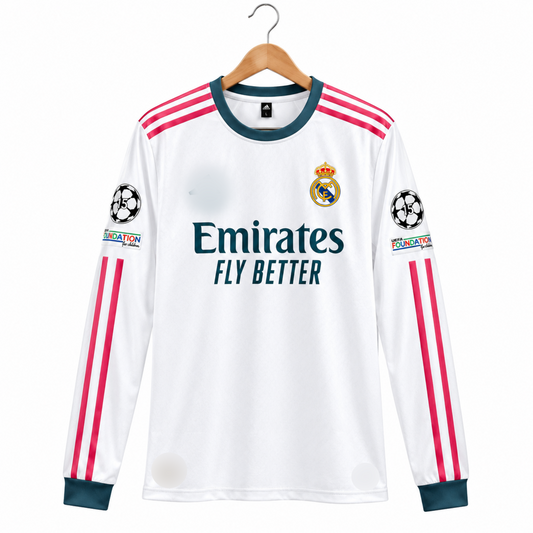Real madrid full sleeve kit with embroidery logo