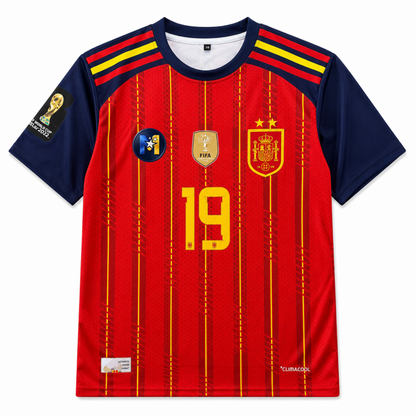 Spain Wc champions special edition home Jersey Half Sleeve Sublimation